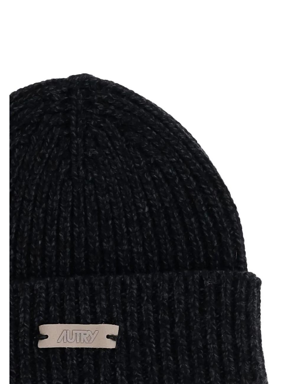 Autry Black Beanie Main Unic Knit for men