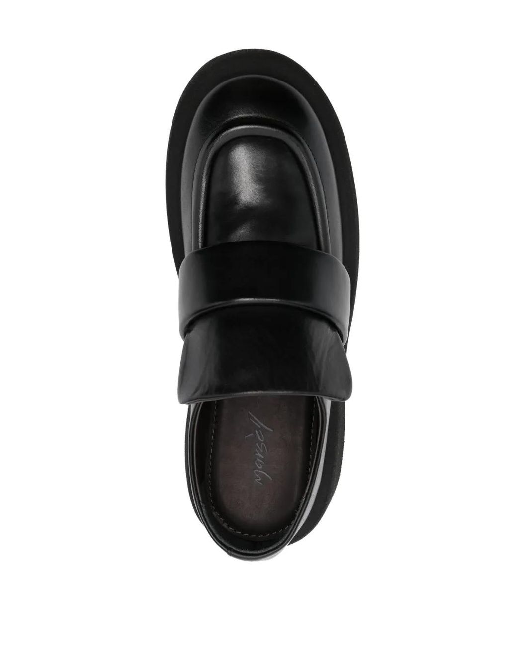 Marsèll Black Slip-On Leather Loafers