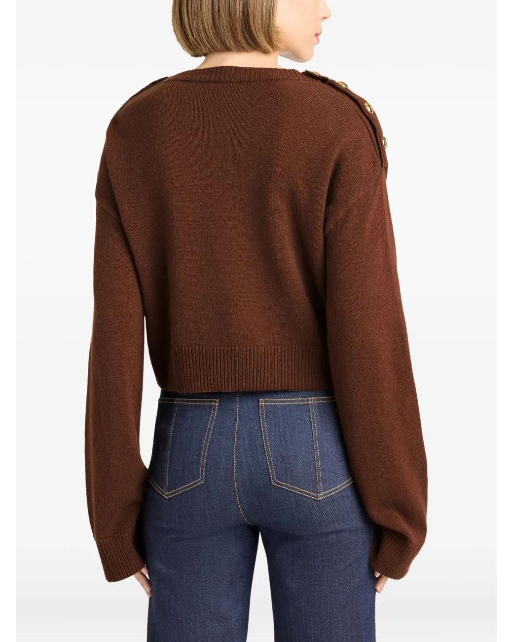 Cinq À Sept Brown Marla Buttoned Sweater