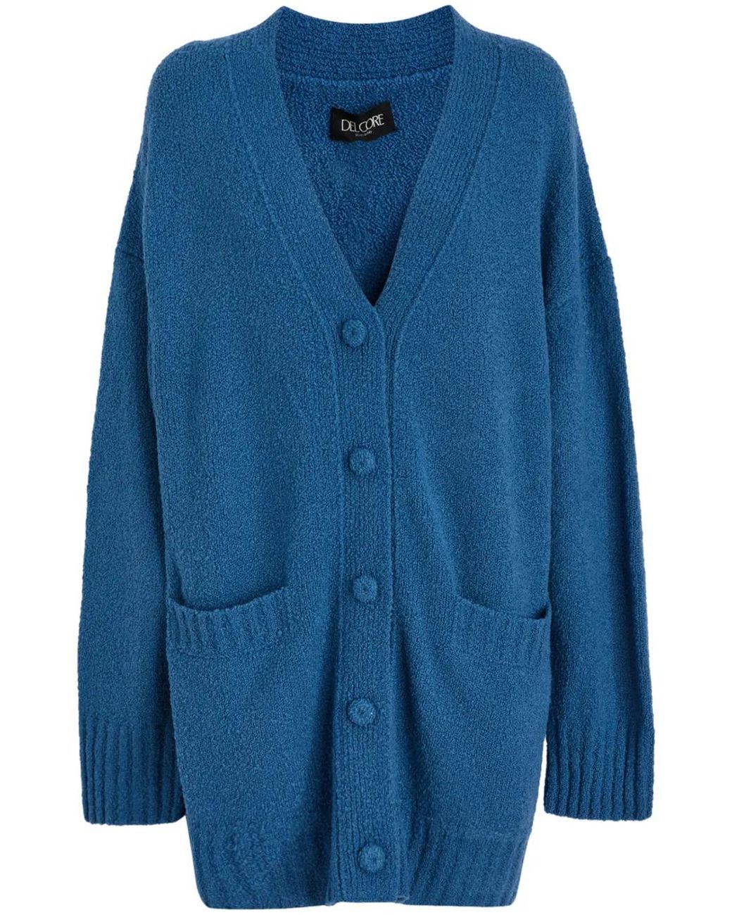 Del Core Blue V-Neck Cardigan