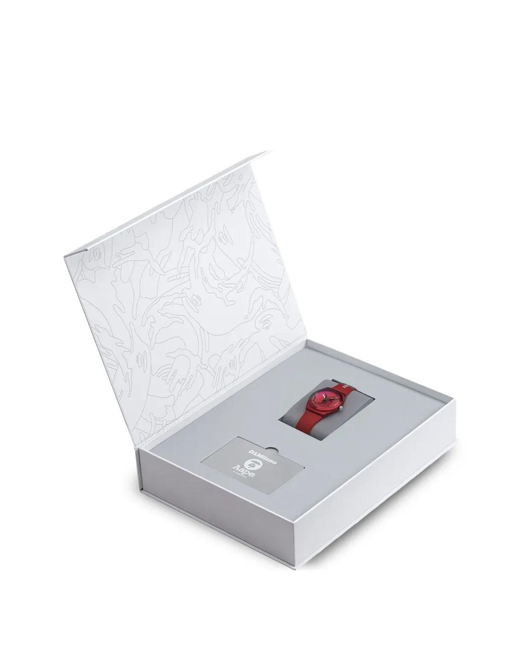 D1 Milano Red X Aape Round-Shape 34Mm Watch for men
