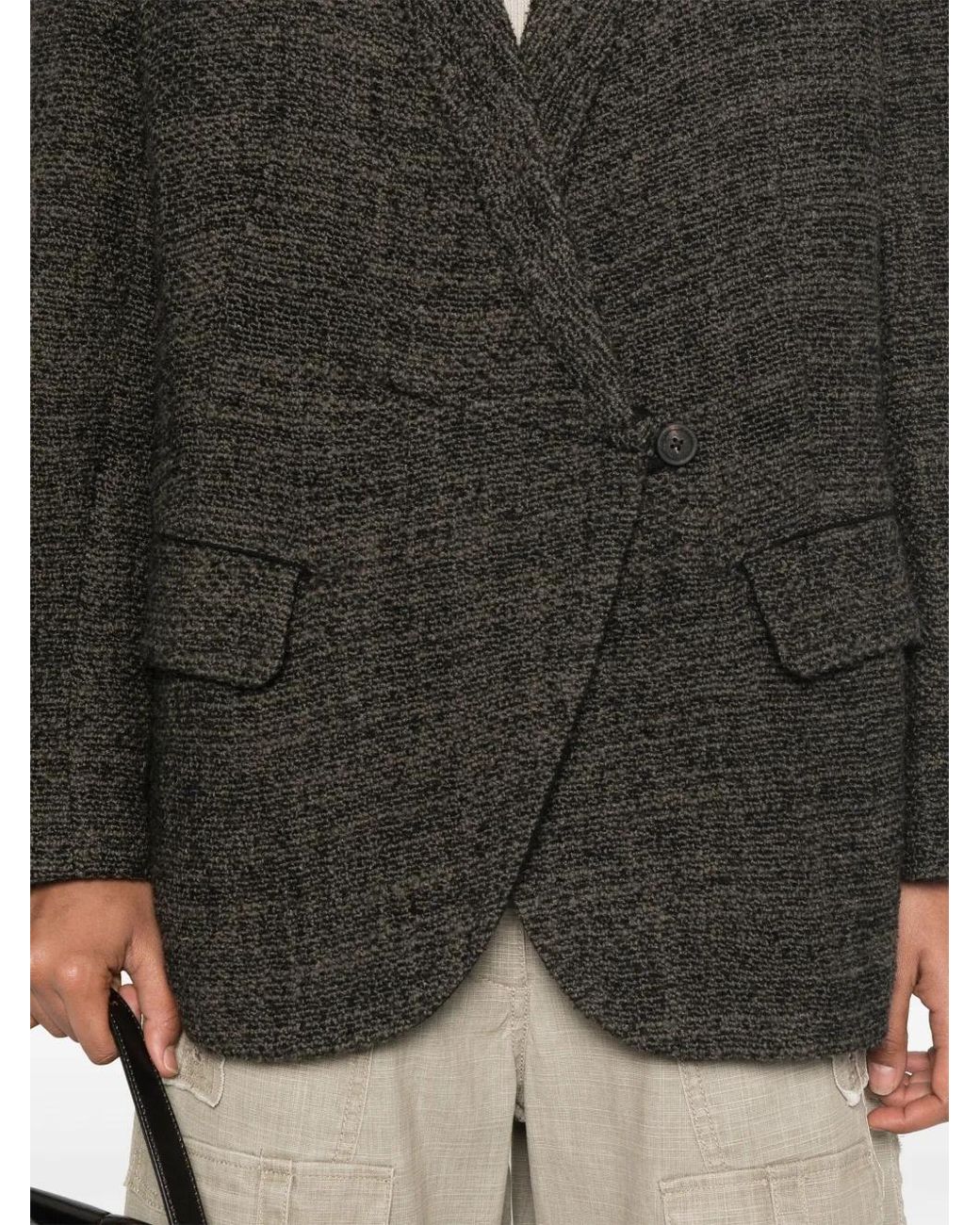 Ziggy Chen Black Bouclé Blazer