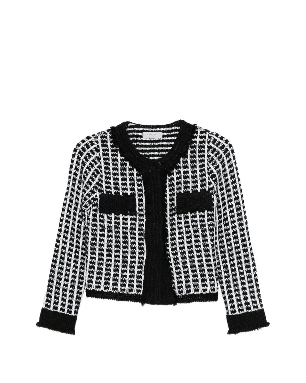 Charlott Black Frayed Jacket