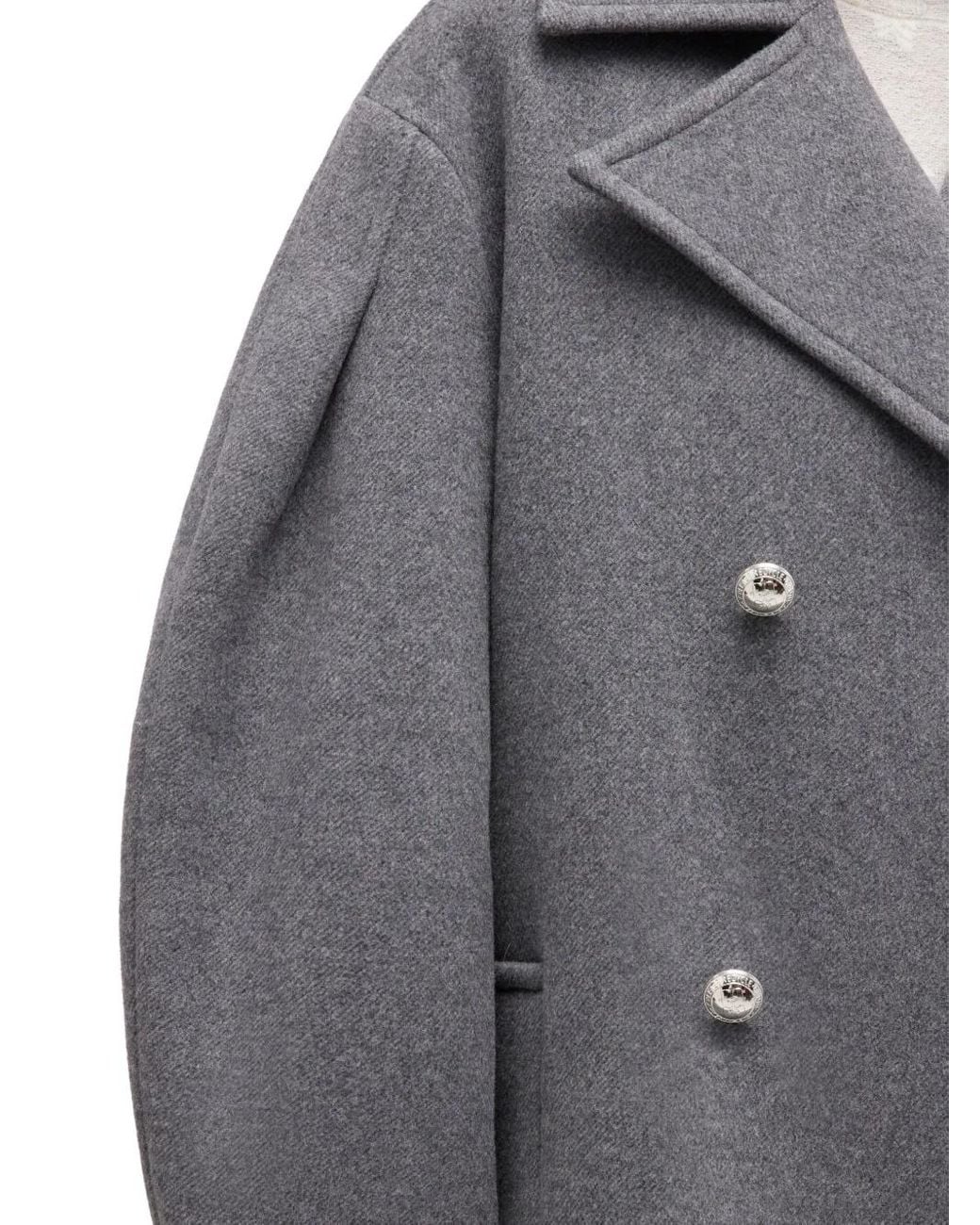 Ganni Gray Midi Coat
