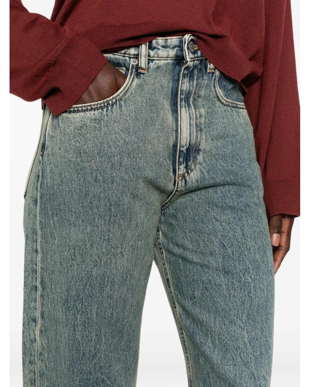 Erika Cavallini Semi Couture Blue Acid-Wash Jeans