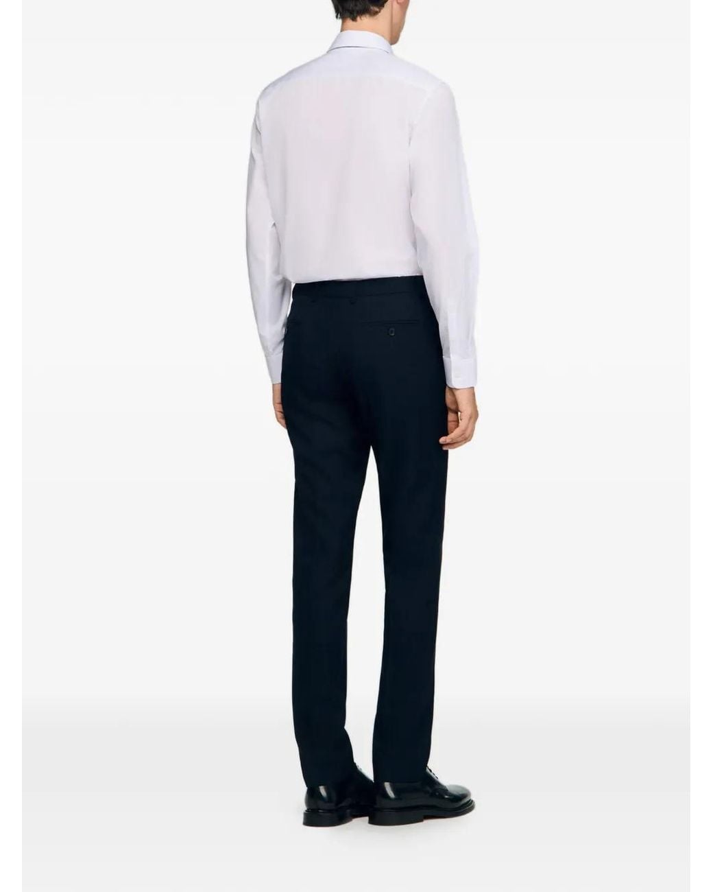 Sandro Blue Wool Suit Trousers for men