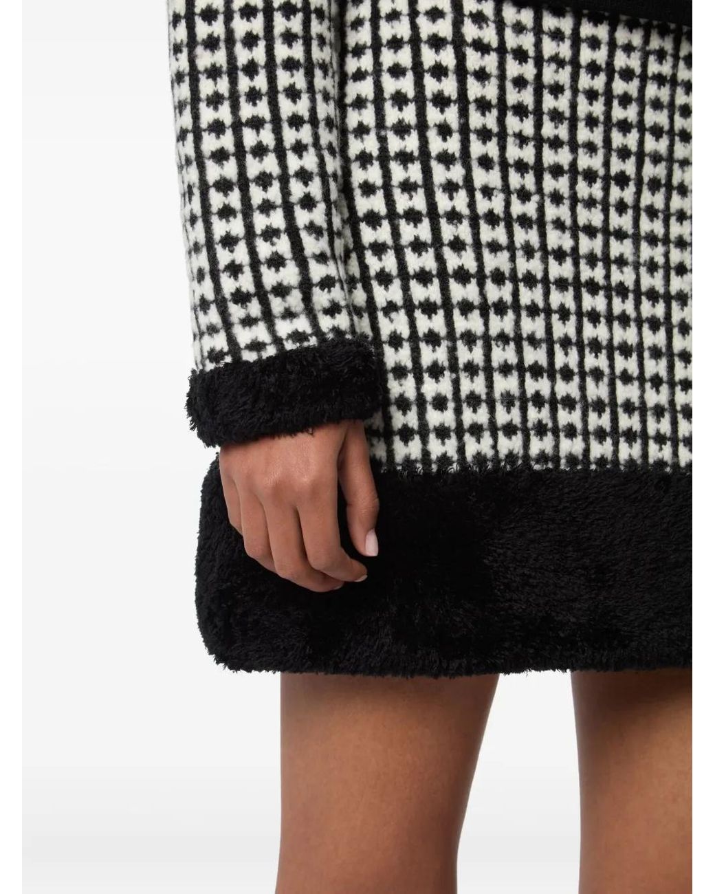 Nina Ricci Black Tweed-Effect Knitted Miniskirt