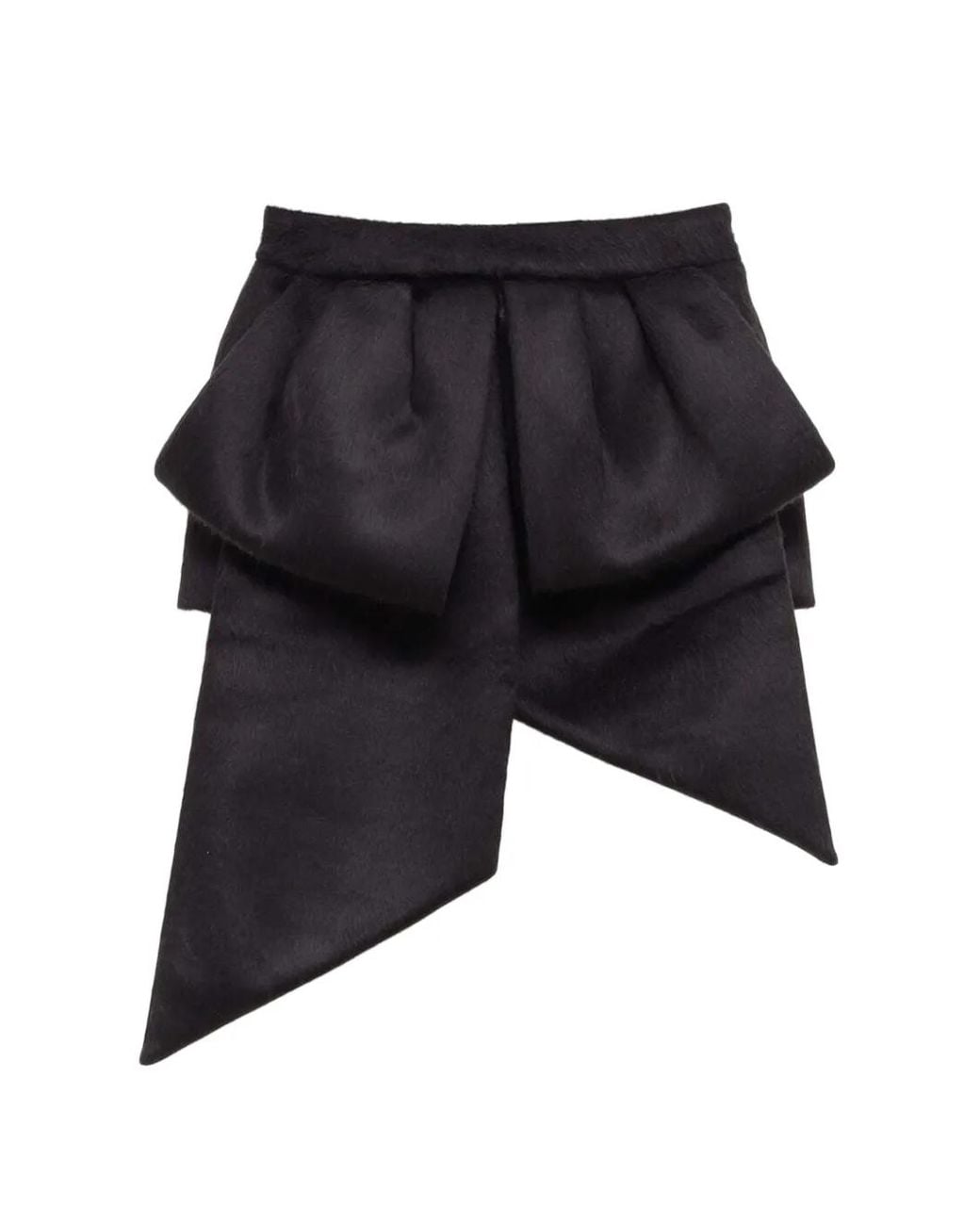 VAQUERA Black Bow-Detail Asymmetric Mini Skirt