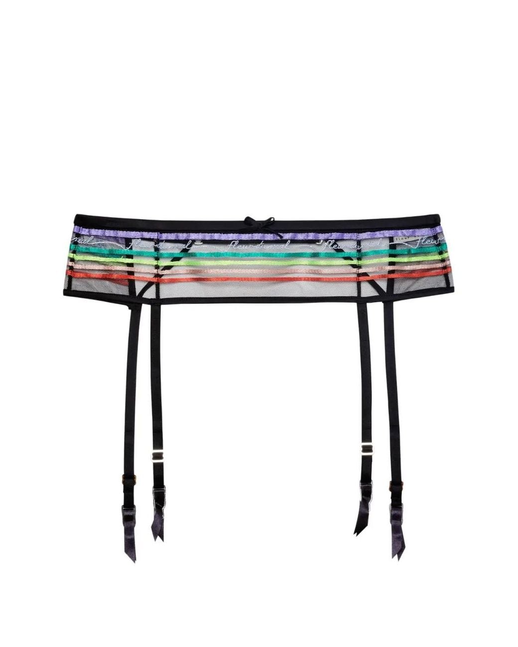 Fleur du Mal White Taste Le Garter Belt
