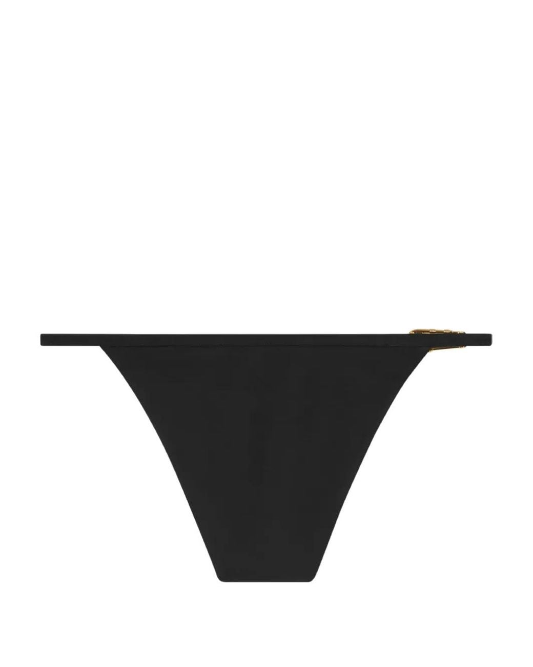 Versace Black Bas De Bikini Safety Pin