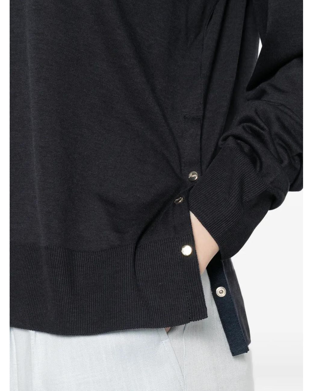 Herno Black Lyocell Cotton Polyester Jersey
