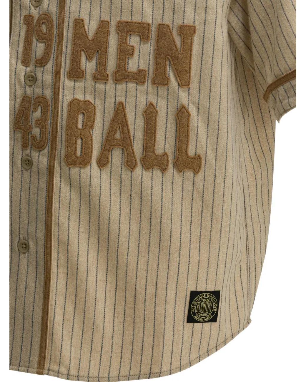 Kapital White Short-Sleeve Pinstripe Shirt for men