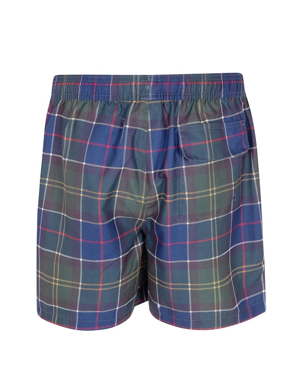 Barbour Blue Staple Tartan Swim Shorts for men