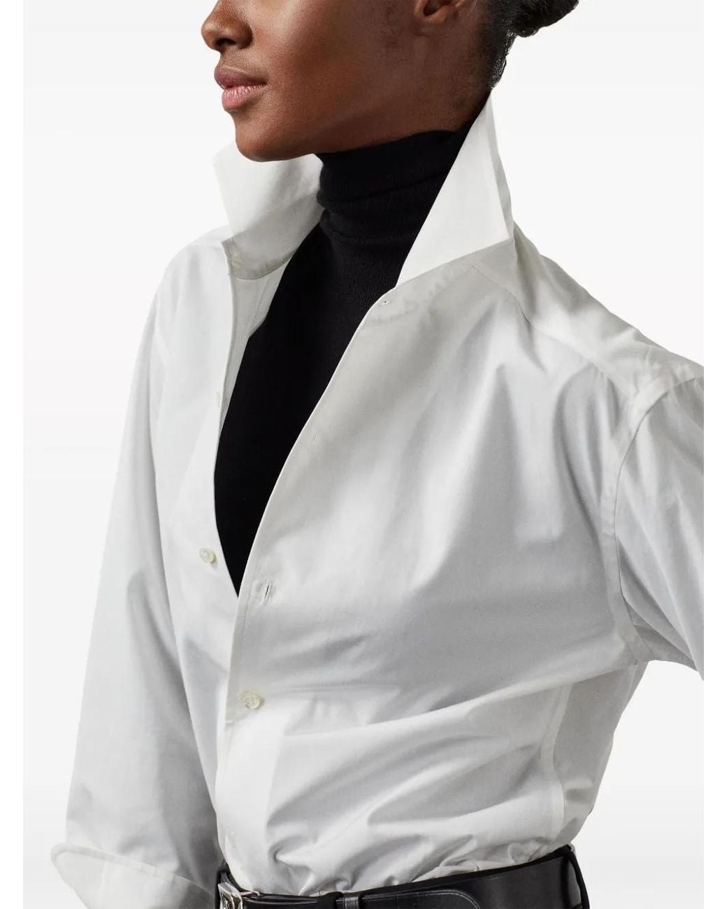 Ralph Lauren White Long-Sleeve Cotton Shirt