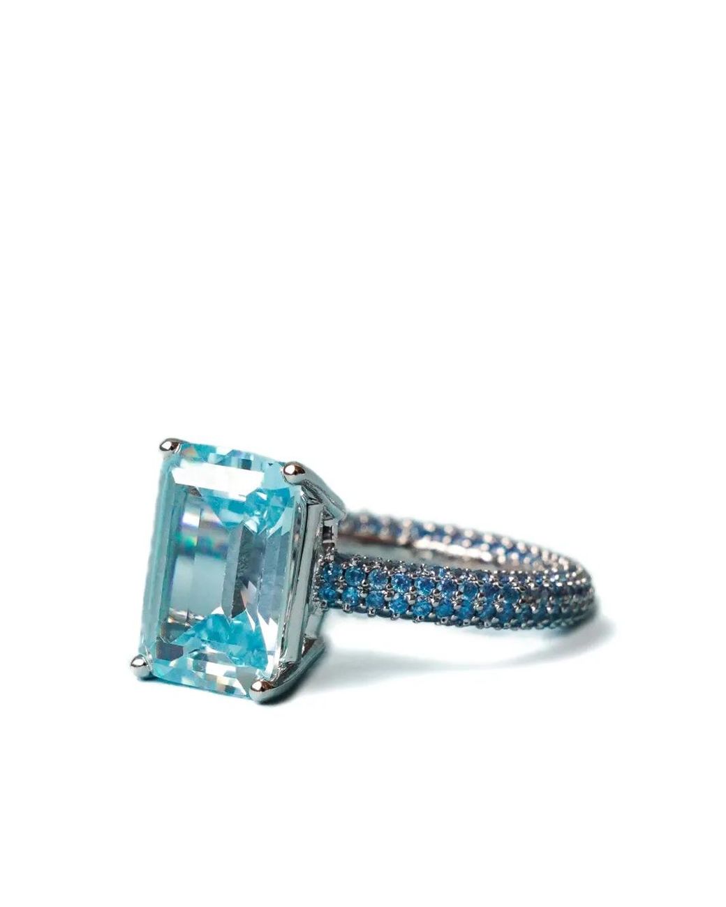 Izabel Display Blue Mega Rectangle Ring
