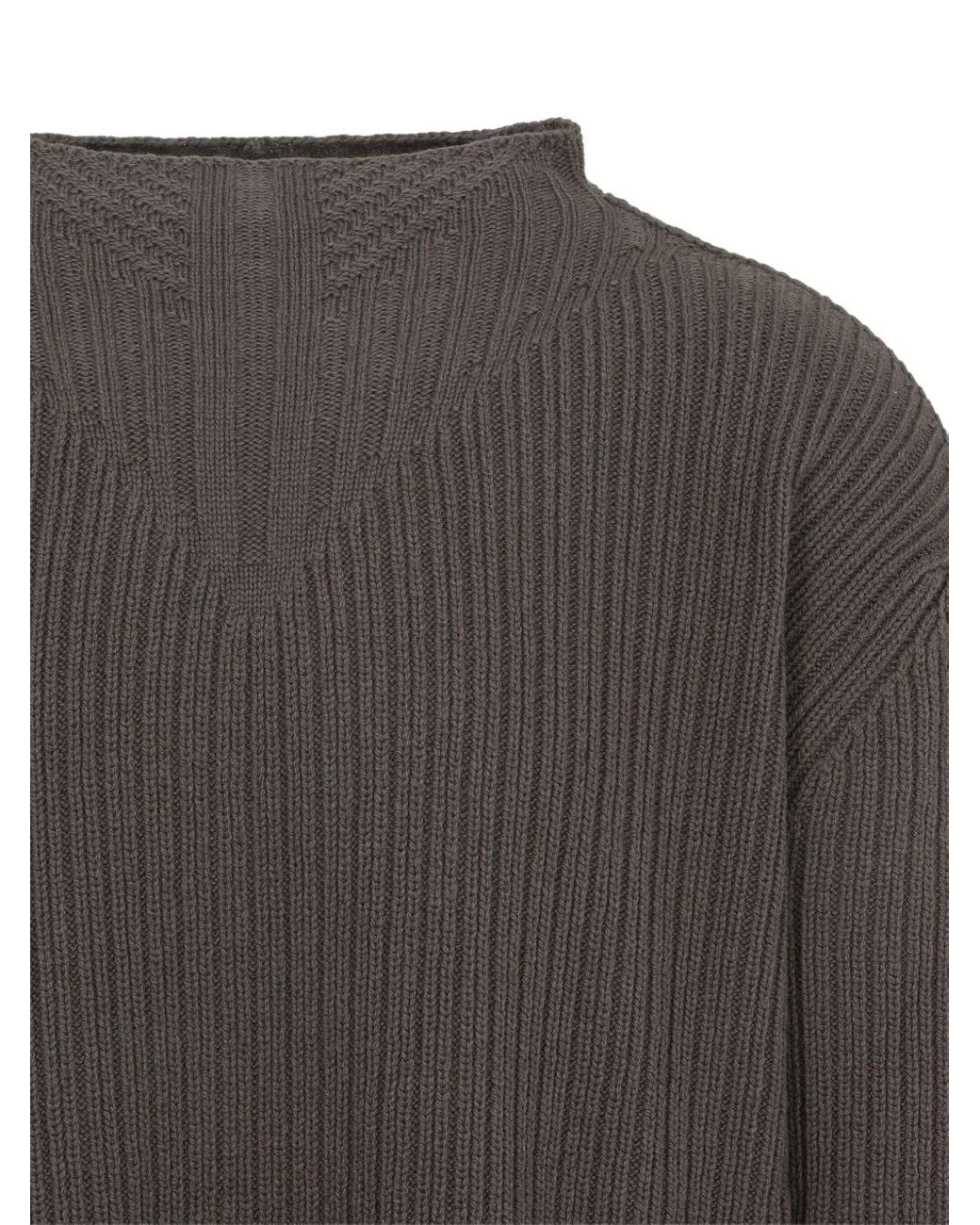 Rick Owens Gray Round-Neck Knitwear for men