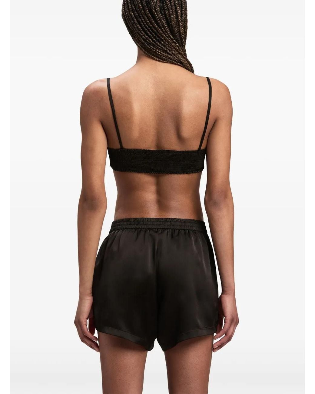 Palm Angels Black Monogram Balconette-Style Bra