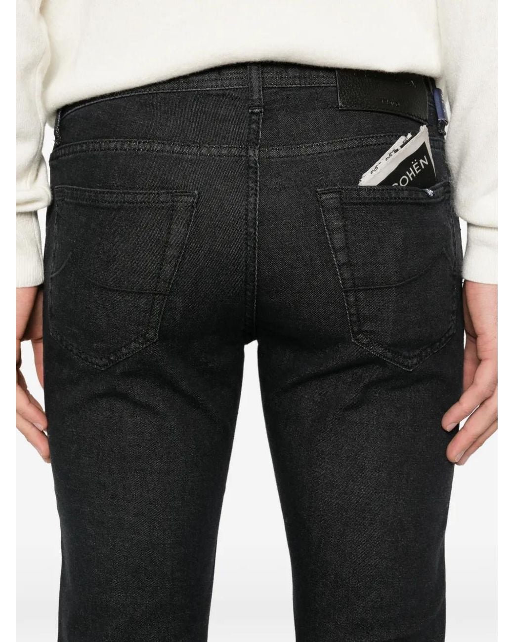 Jacob Cohen Black Nick Slim Jeans for men