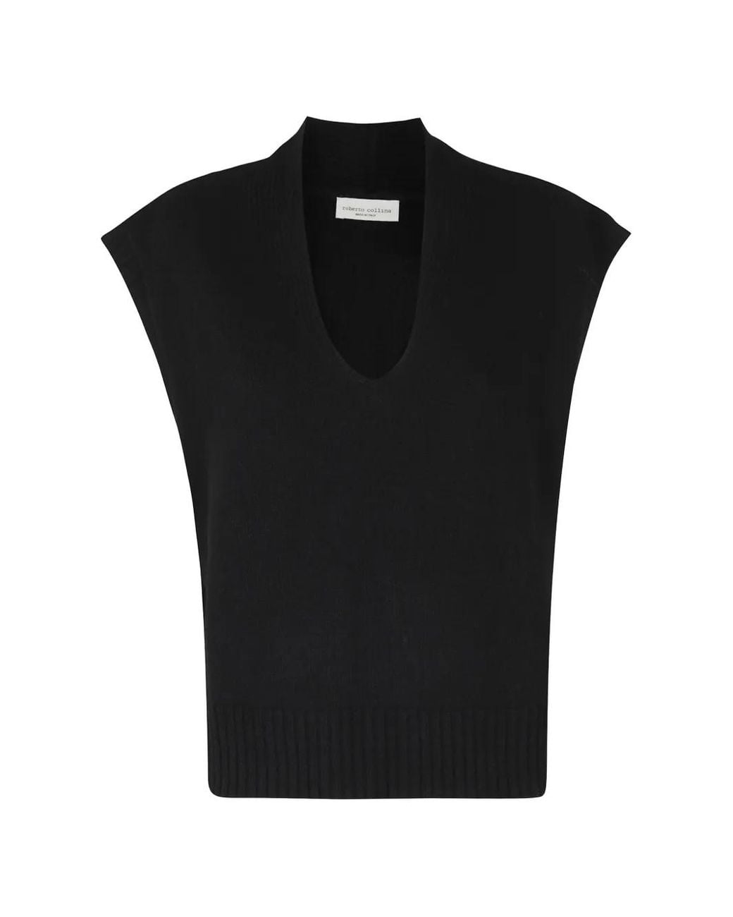 Roberto Collina Black Knitted Vest