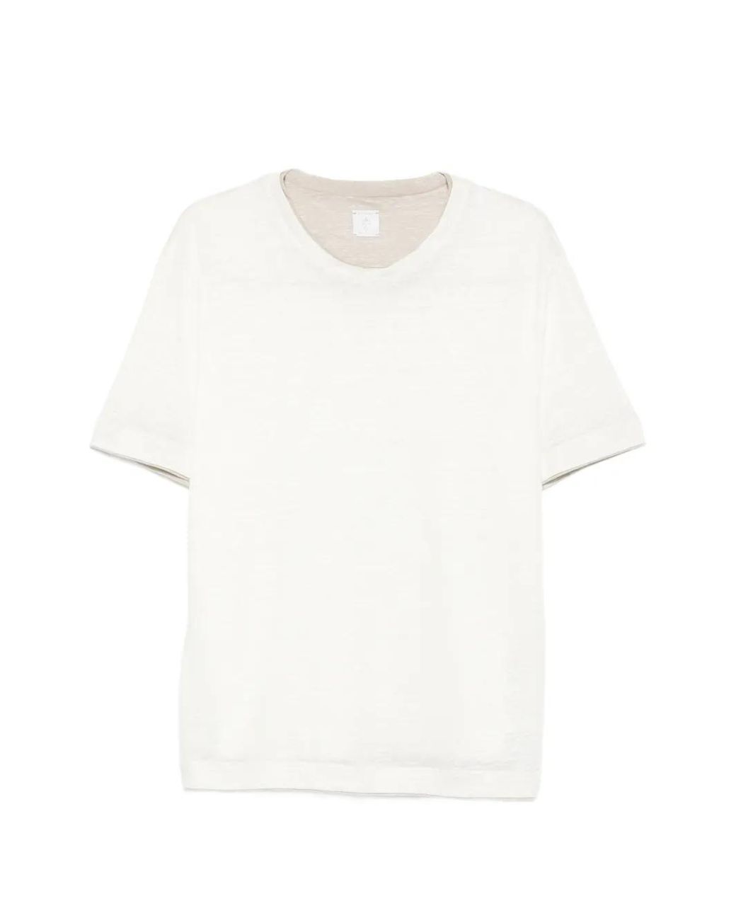 Eleventy White Layered-Detail T-Shirt for men