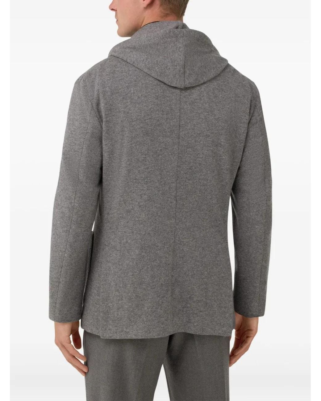 Boggi Gray Madison Hooded Blazer for men