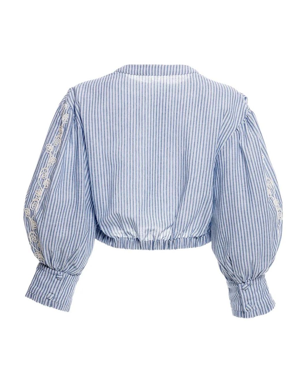 Agua Bendita Blue Isolda Batik Blouse