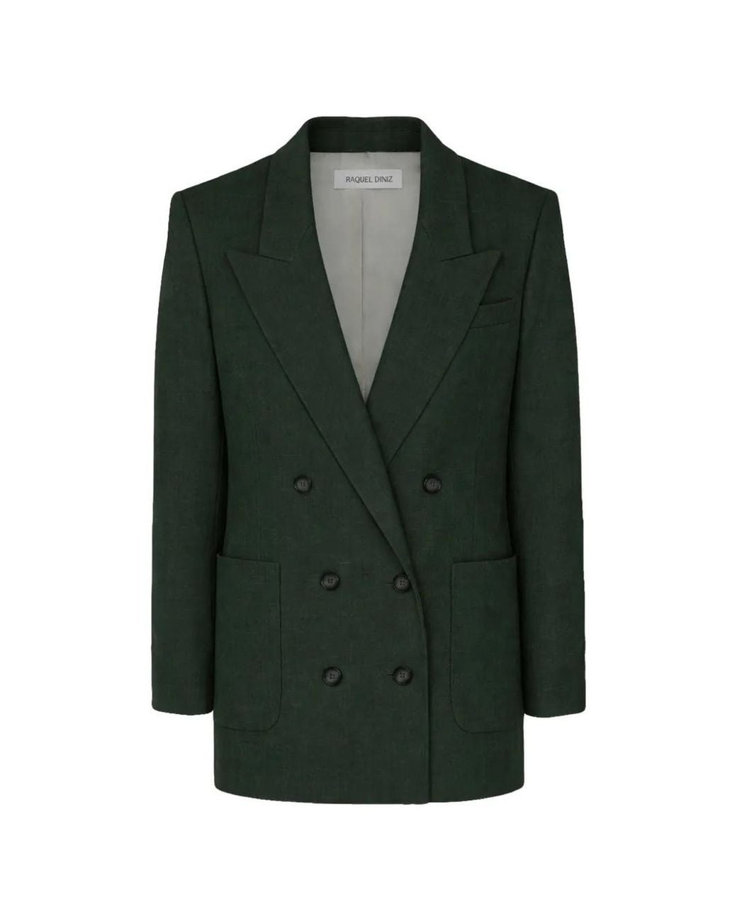 Raquel Diniz Green Penelope Double-Breasted Jacket