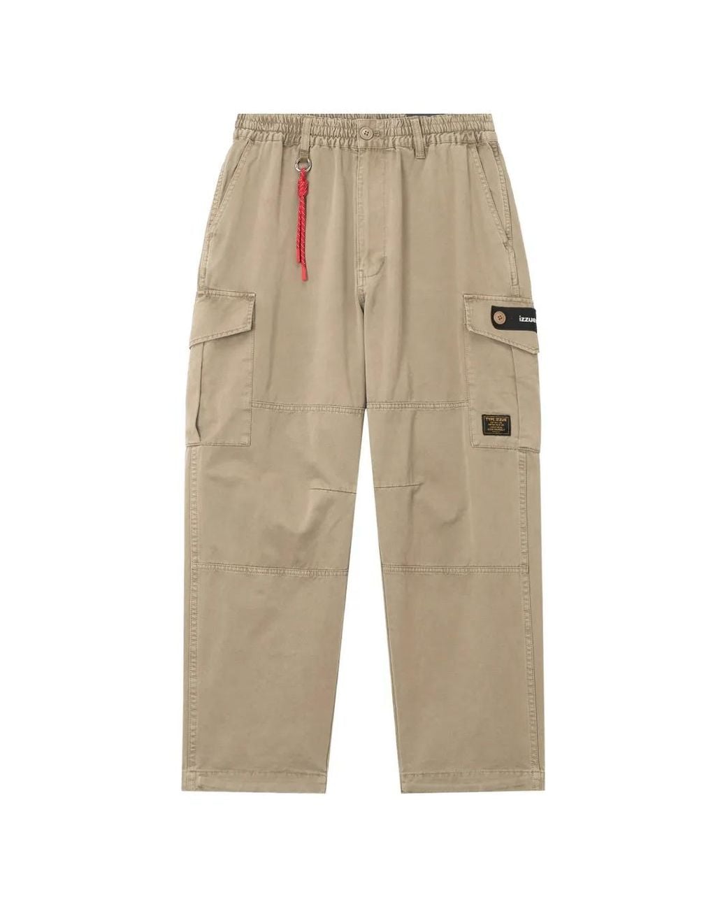 Izzue Natural Logo-Patch Cargo Pants for men