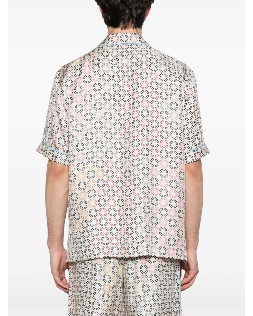 Givenchy White Logo Print Shirt for men