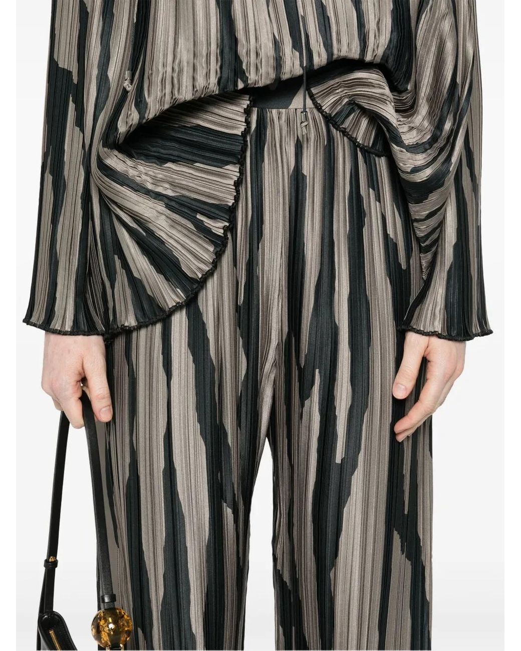 Lanvin Gray Abstract-Print Trousers