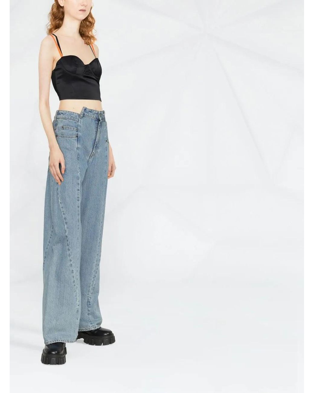 Heron Preston Black Handle With Care Corset-Style Top