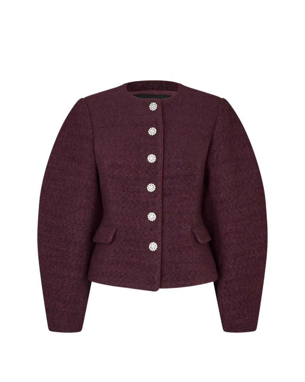 ROTATE BIRGER CHRISTENSEN Purple Cocoon Sleeved Jacket