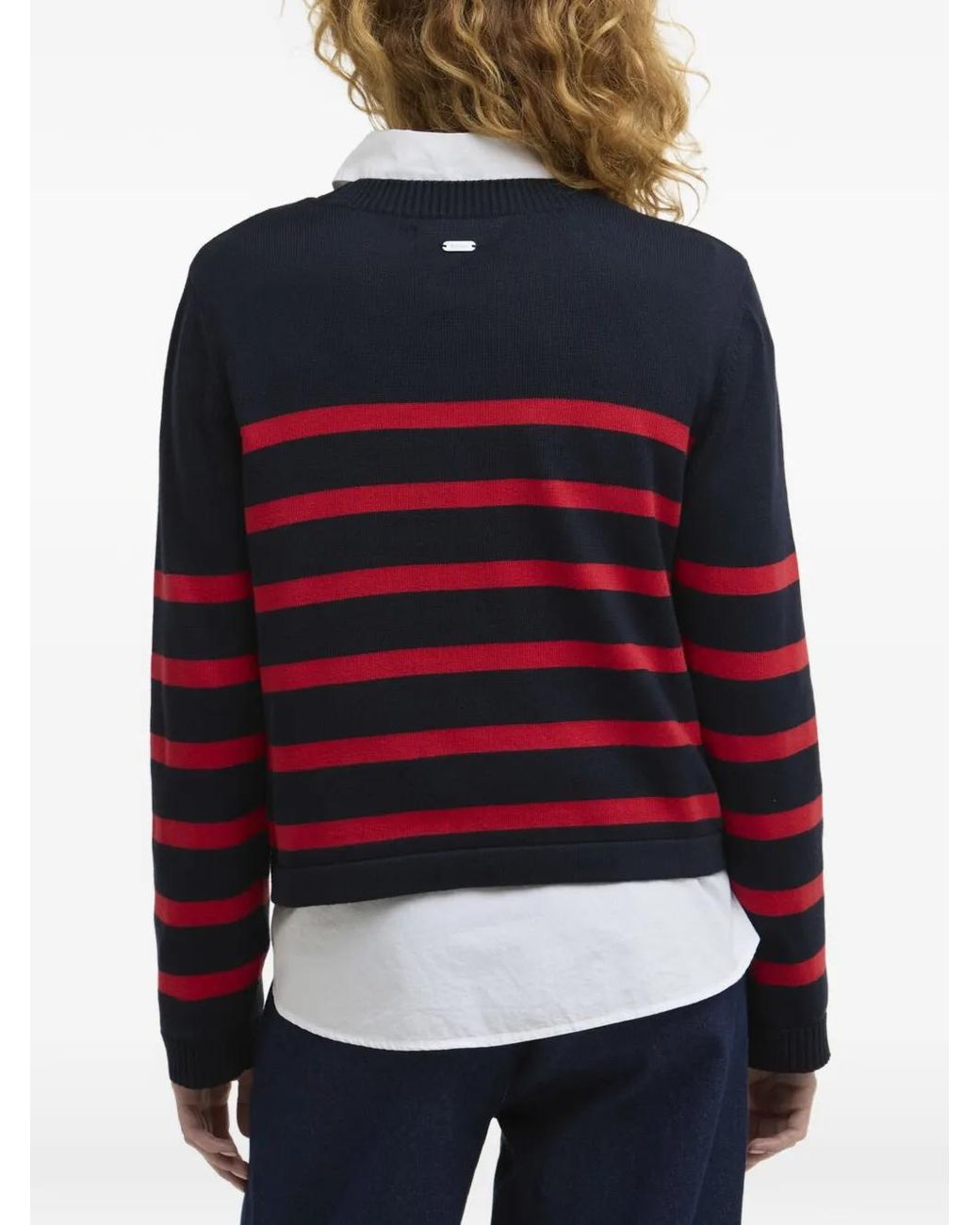 Barbour Gestreepte Trui in het Red