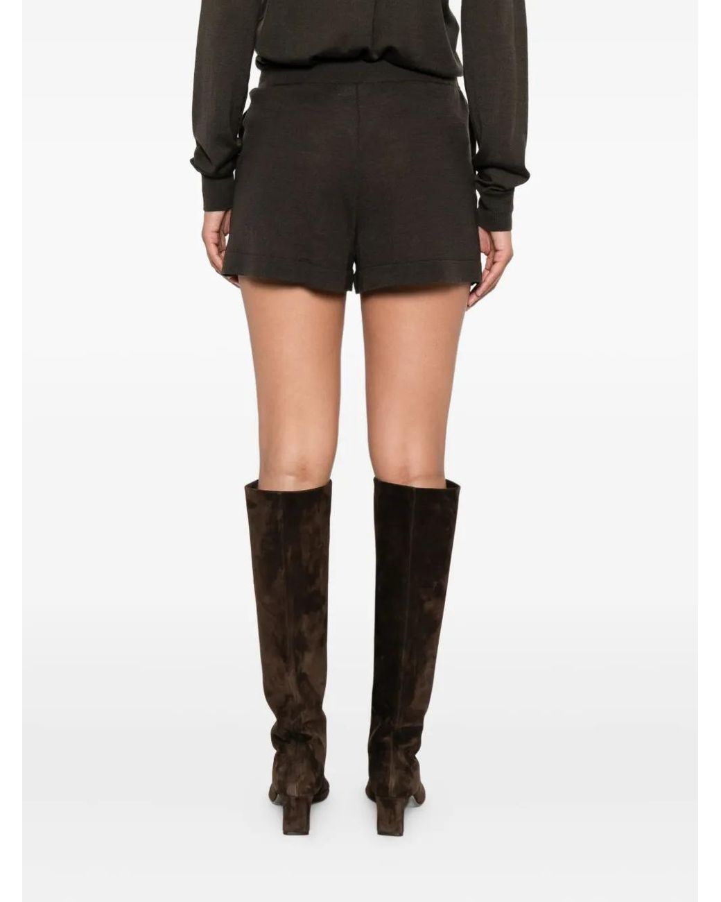 P.A.R.O.S.H. Black Drawstring-Waist Shorts