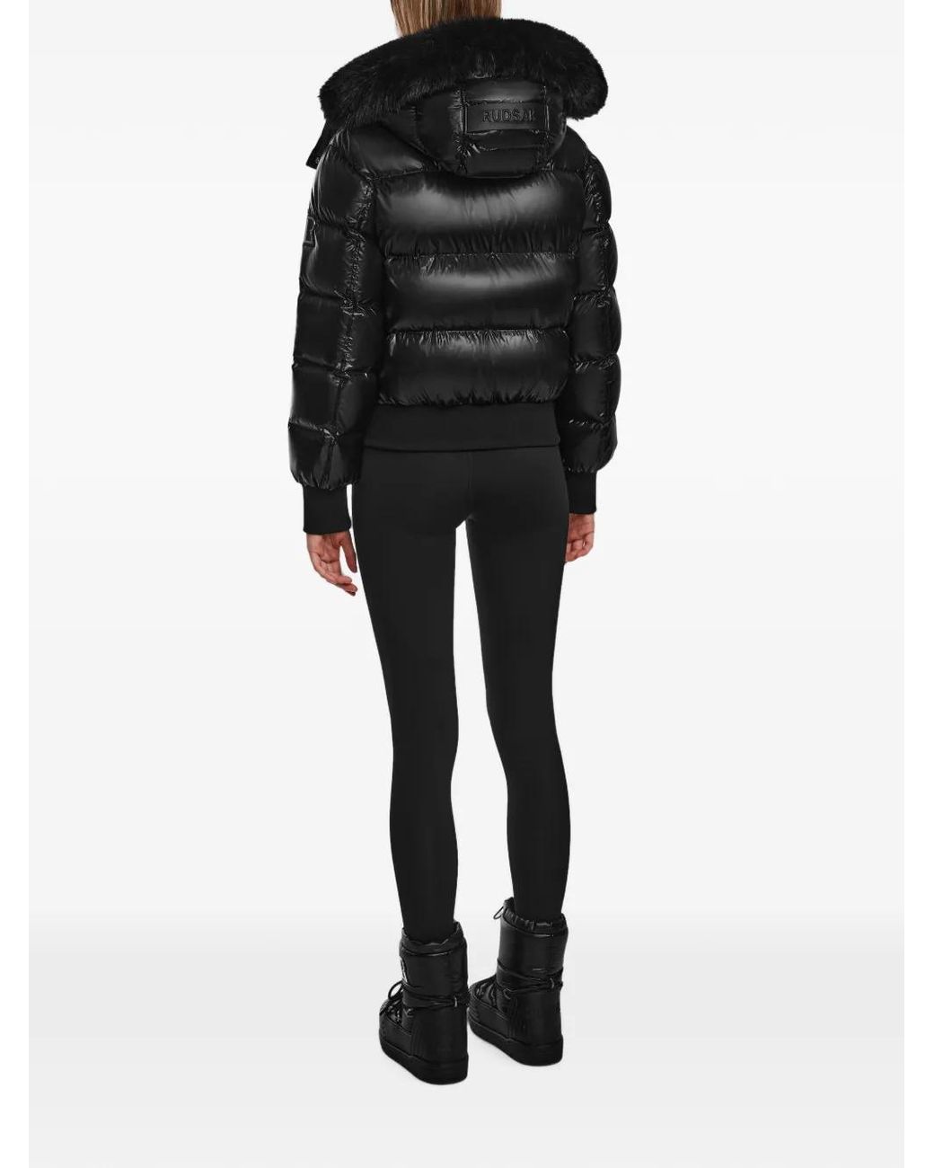Rudsak Black Maude Q-S Hooded Puffer Jacket