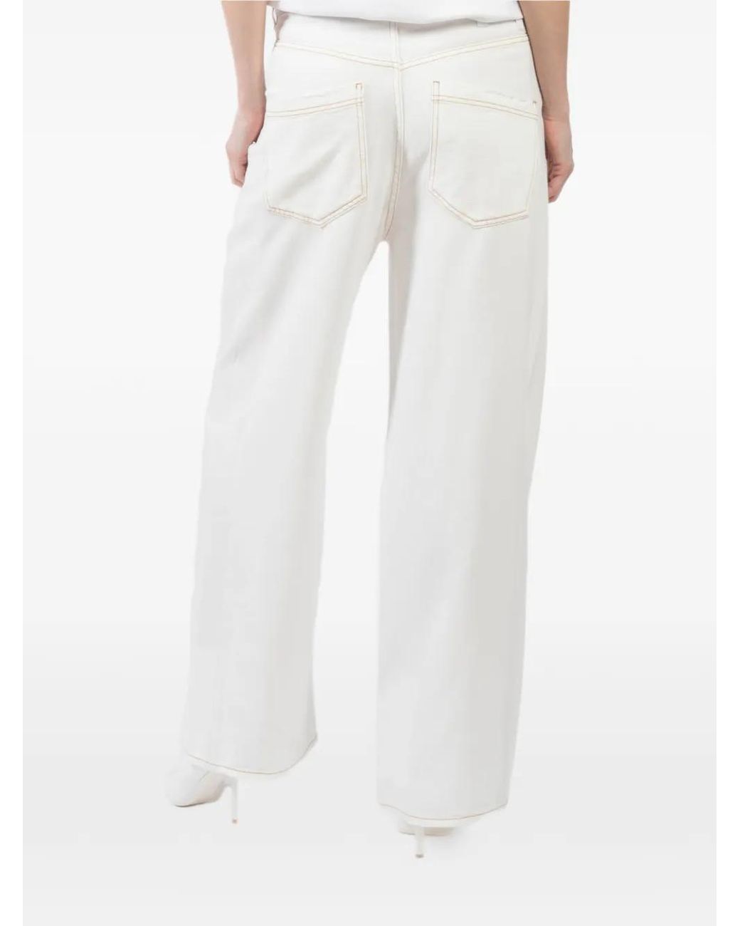 DARKPARK White Button-Fastening Jeans