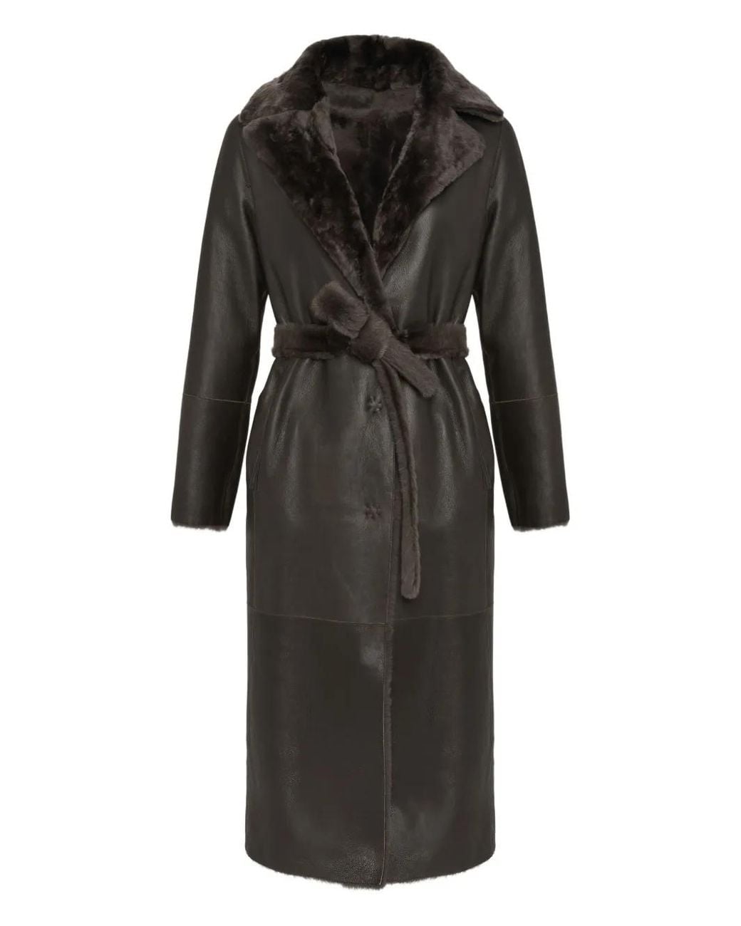 Yves Salomon Black Reversible Shearling Coat