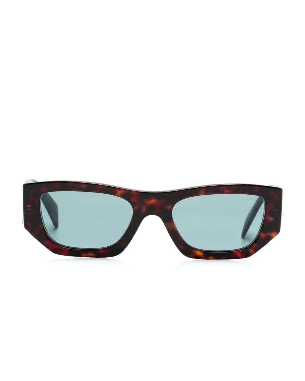 Prada Brown Rectangle-Frame Sunglasses