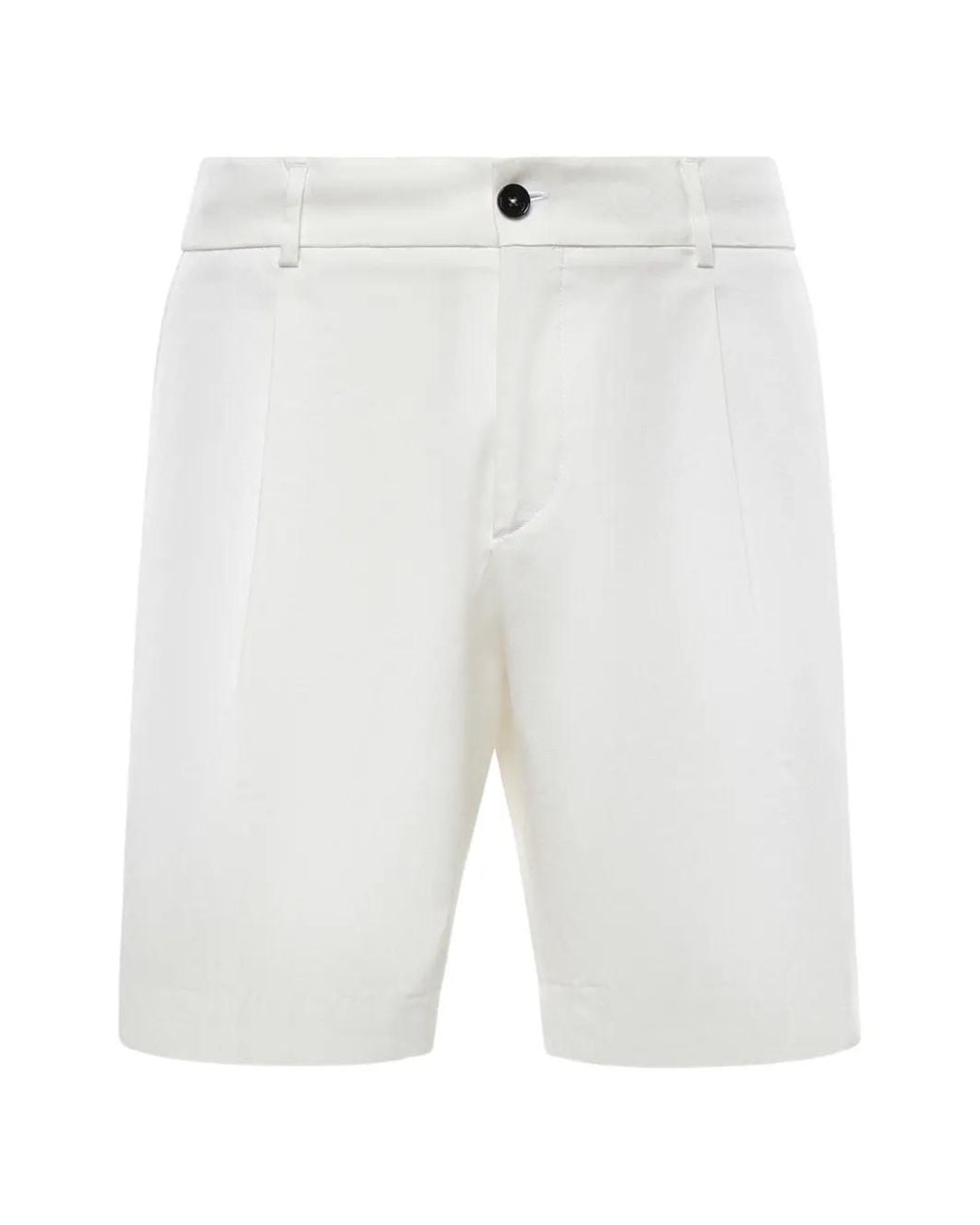 BE ABLE White Pleated Elasticated-Waist Shorts for men