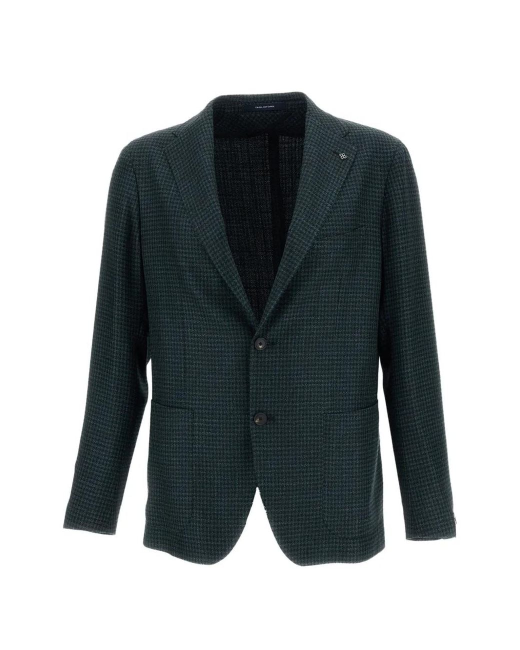 Tagliatore Blue Montecarlo Houndstooth-Pattern Blazer for men