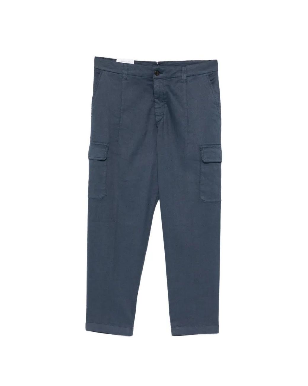 Eleventy Blue Button-Fastening Cargo Pants for men