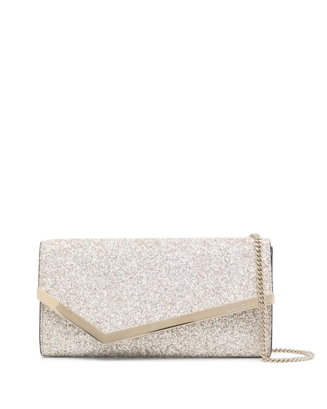 Jimmy Choo White Emmie Clutch Bag
