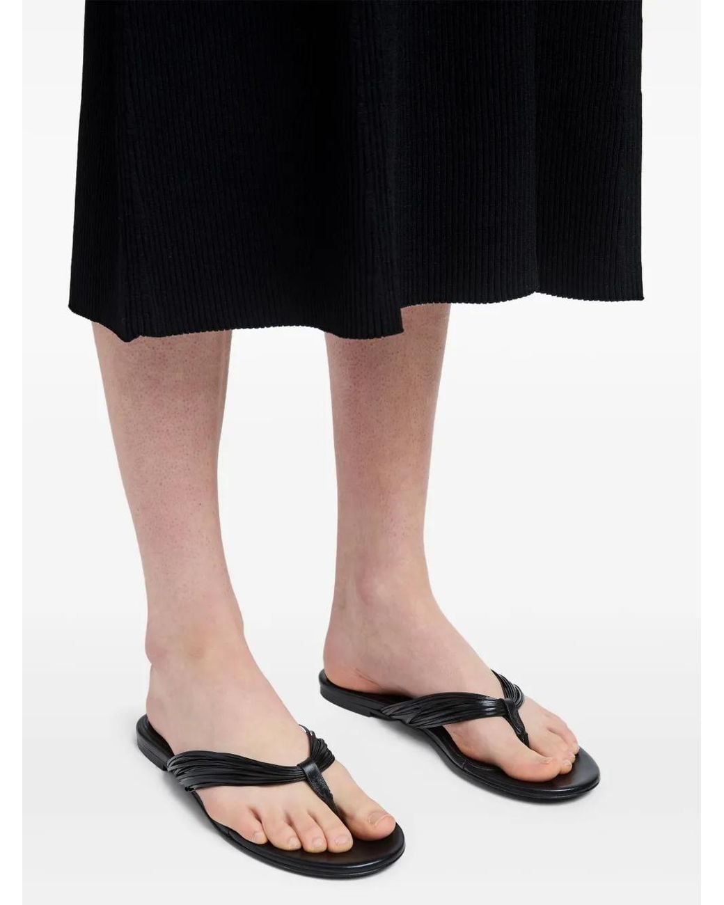 Proenza Schouler White Fringe-Detail Flip Flops