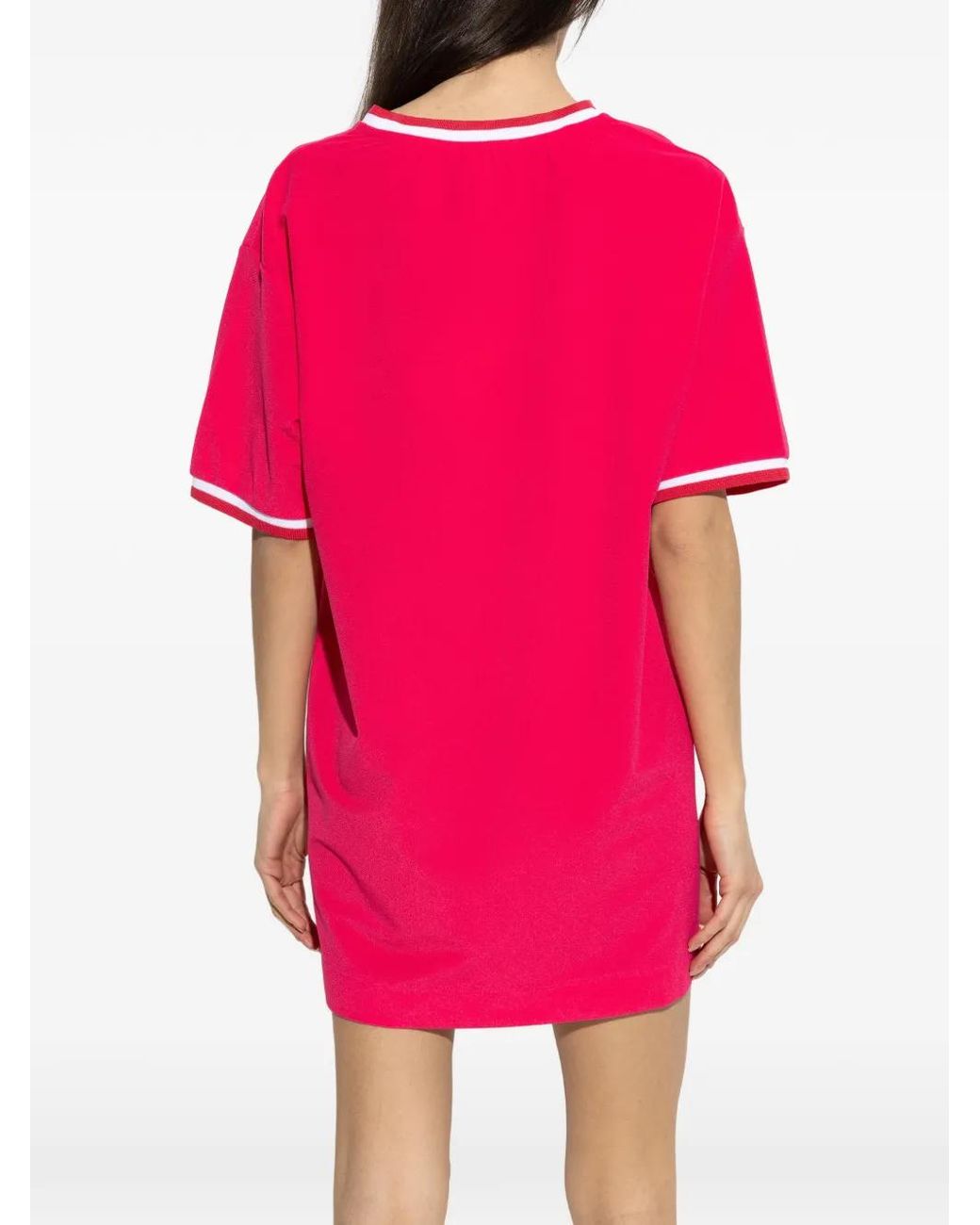 Balmain ストライプトリム Vネック ミニドレス Pink