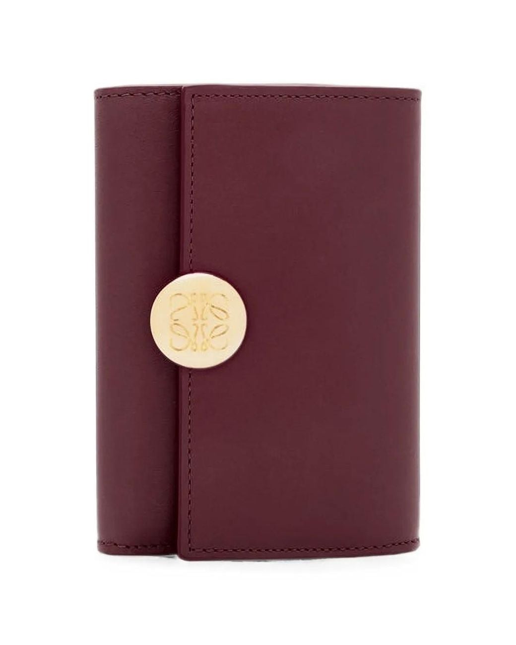 Loewe Purple Small Pebble Leather Wallet