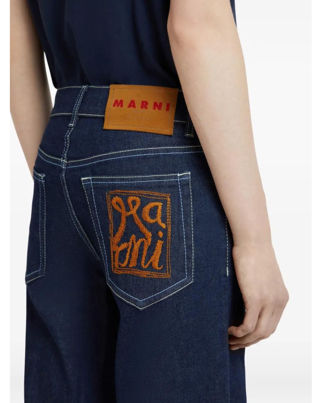 Marni Blue Stretch Denim Jeans