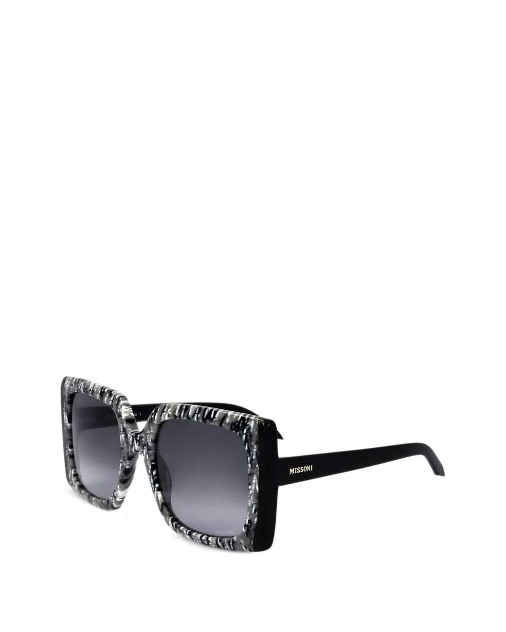 Missoni White Lunettes De Soleil À Motif Noir 54 Mm