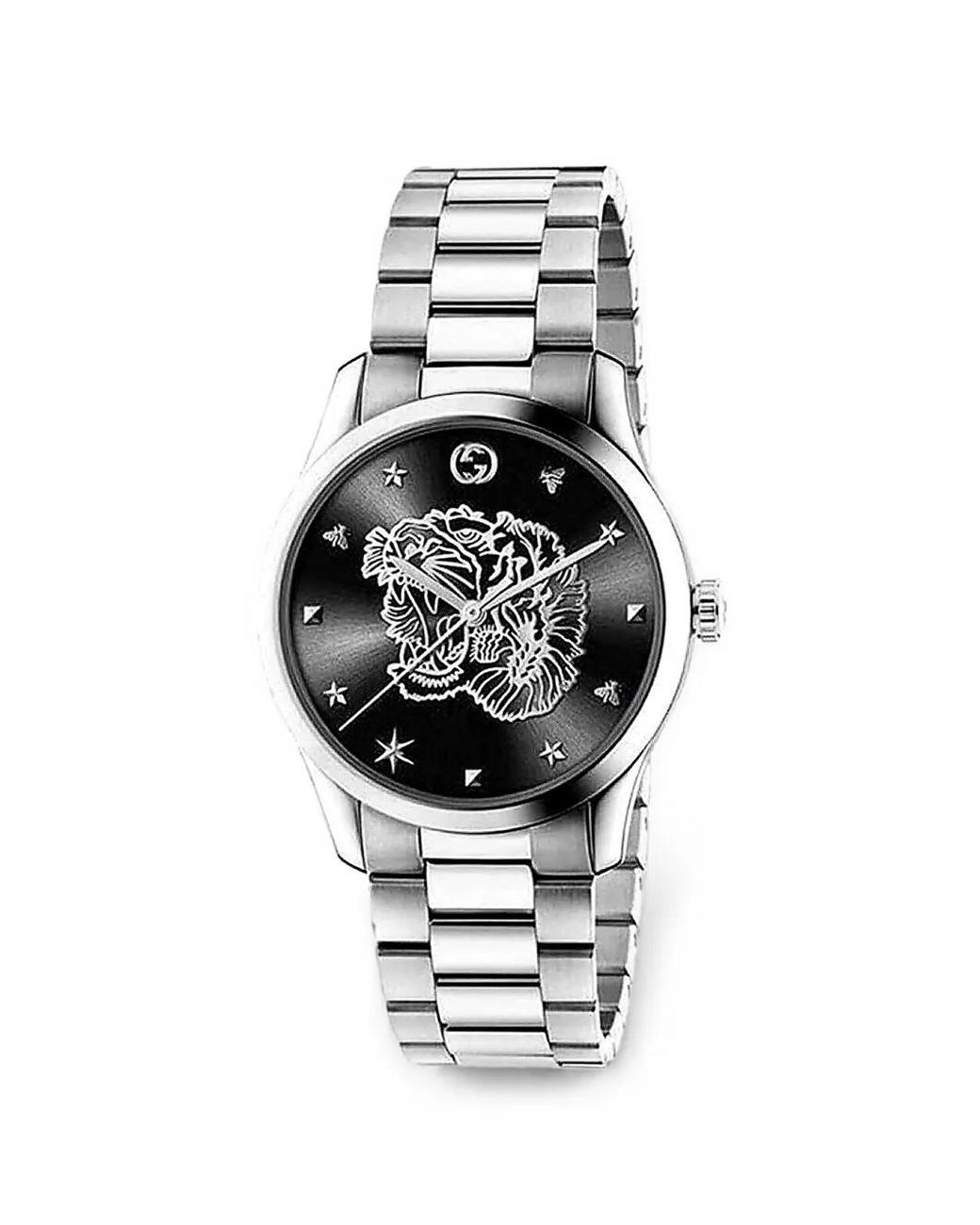 Gucci White G-Timeless Tiger-Motif Mm Watch for men