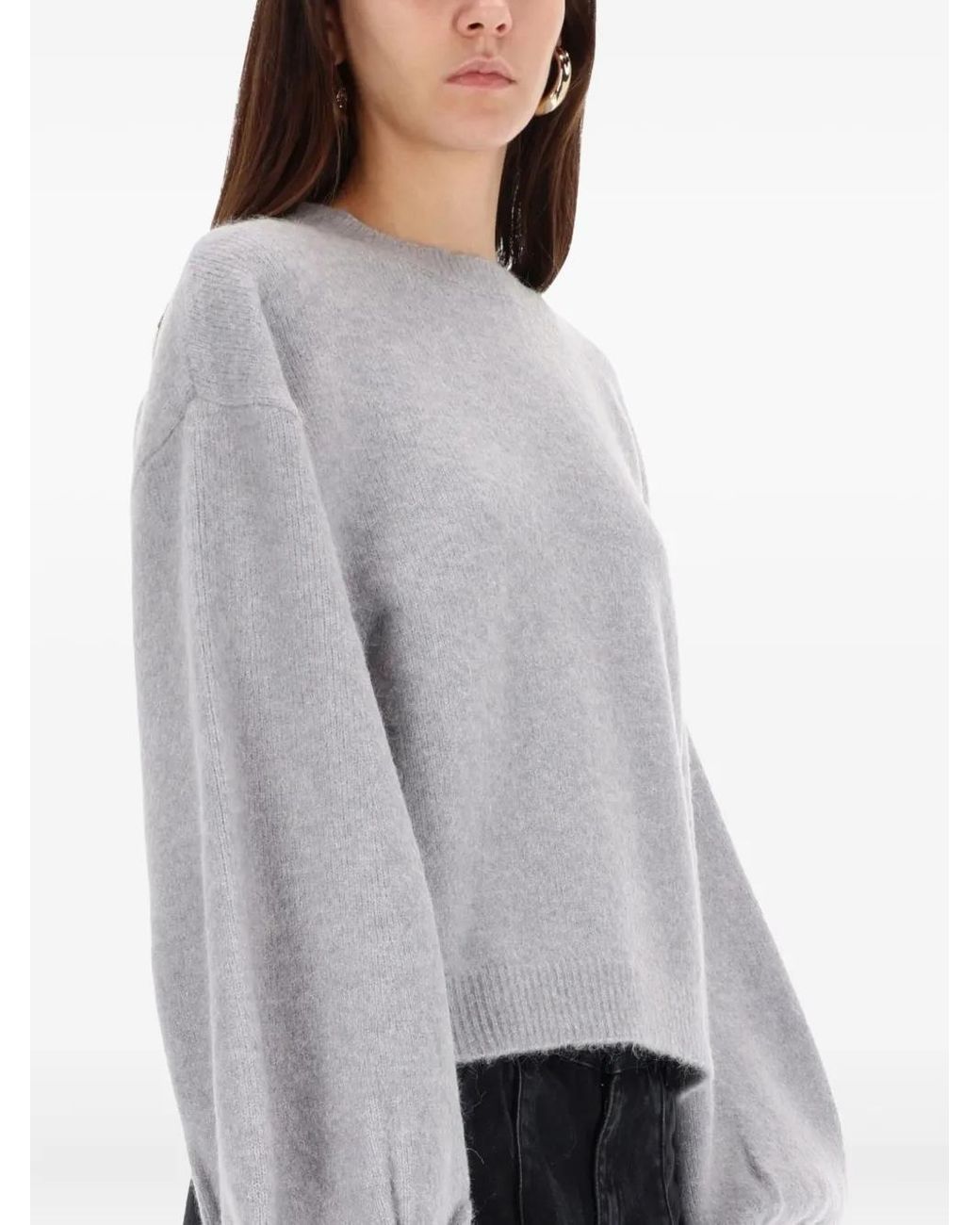 ROTATE BIRGER CHRISTENSEN Gray Pullover mit Ballonärmeln