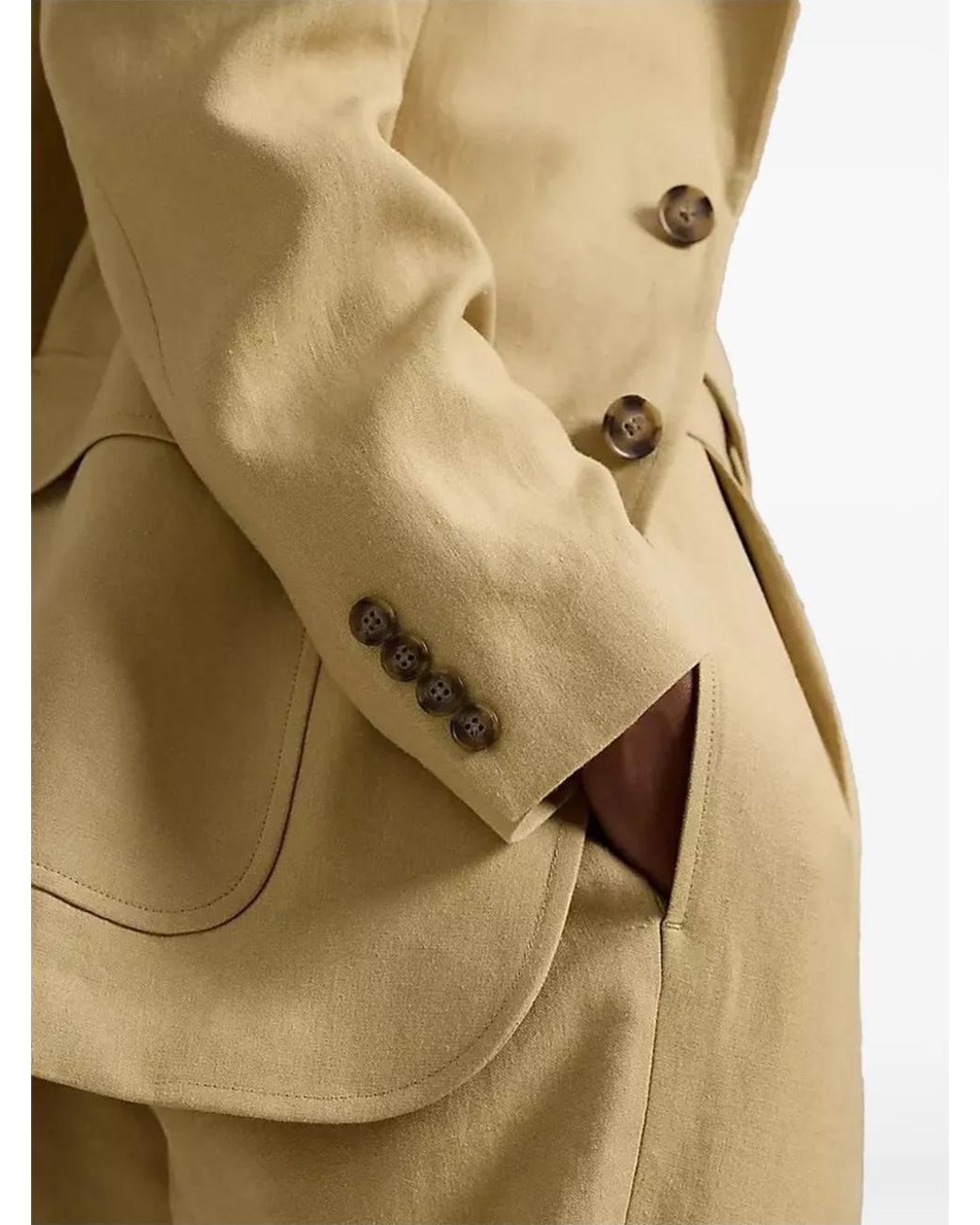 Polo Ralph Lauren Natural Single-Breasted Blazer